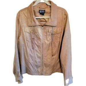 Glamorous Cotton Jeans Style Jacket by BEREK with Jeweled Snaps XL